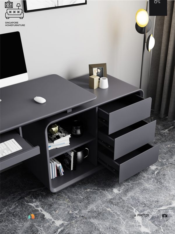 OPOLE® L Shape Study Table | Swivel Table | 3 Lengths: 1200mm, 1400mm, 1600mm | $$$ - Image 9