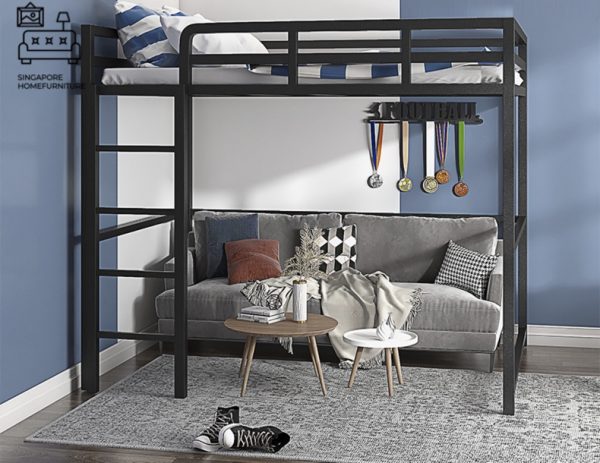 OUDENBURG® Loft Bed Frame (C) | Space-Saving | 2 Sizes: Small Double, Queen | 4 Designs | Option: Mattress | $$$ - Image 2
