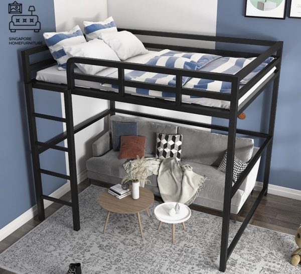 OUDENBURG® Loft Bed Frame (C) | Space-Saving | 2 Sizes: Small Double, Queen | 4 Designs | Option: Mattress | $$$ - Image 14