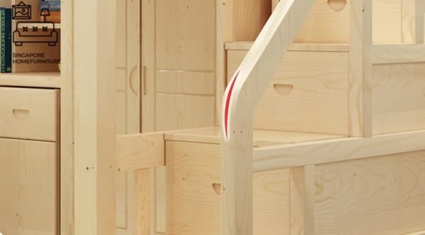 PEER® Loft Bed Frame | Space-Saving | 2 Sizes: Small Double, Queen | 5 Colour Option | Option: Mattress | $$$ - Image 8