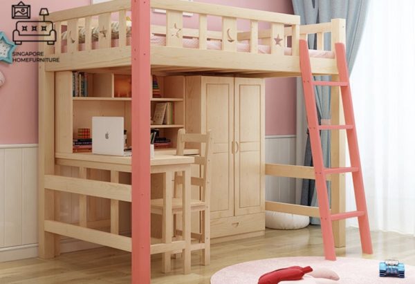 PEER® Loft Bed Frame | Space-Saving | 2 Sizes: Small Double, Queen | 5 Colour Option | Option: Mattress | $$$ - Image 7