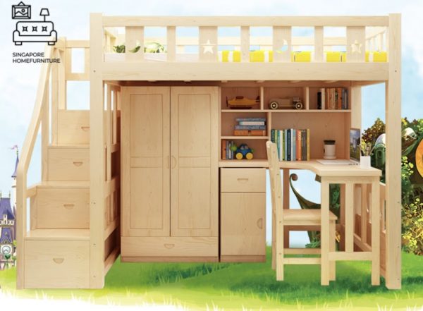 PEER® Loft Bed Frame | Space-Saving | 2 Sizes: Small Double, Queen | 5 Colour Option | Option: Mattress | $$$ - Image 2