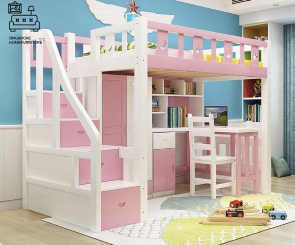 PEER® Loft Bed Frame | Space-Saving | 2 Sizes: Small Double, Queen | 5 Colour Option | Option: Mattress | $$$ - Image 15