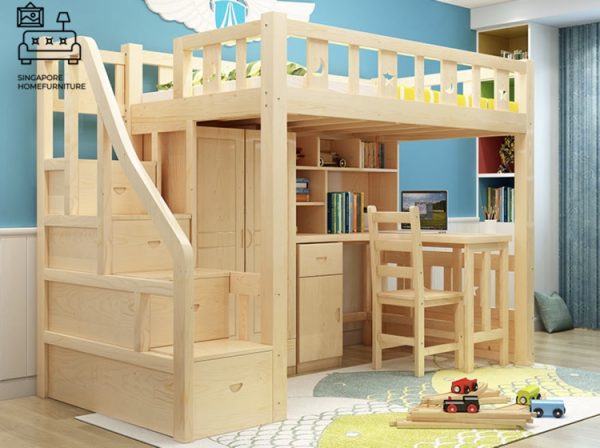 PEER® Loft Bed Frame | Space-Saving | 2 Sizes: Small Double, Queen | 5 Colour Option | Option: Mattress | $$$ - Image 13
