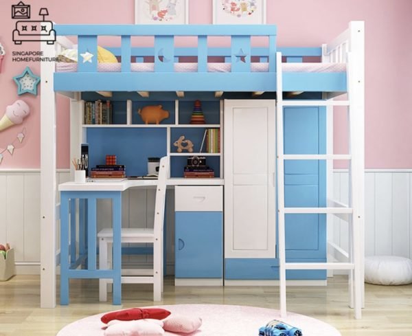 PEER® Loft Bed Frame | Space-Saving | 2 Sizes: Small Double, Queen | 5 Colour Option | Option: Mattress | $$$ - Image 12
