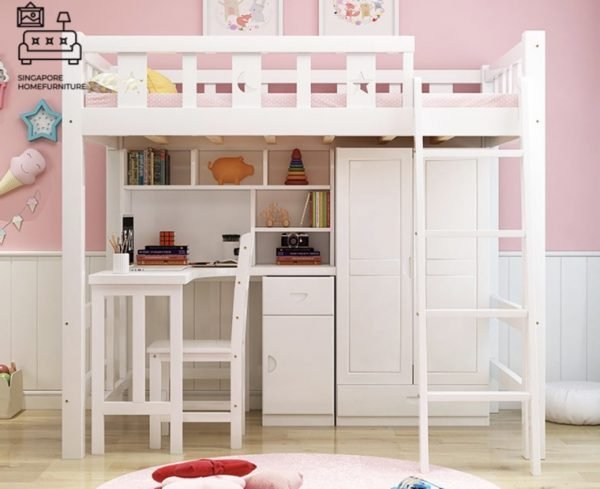 PEER® Loft Bed Frame | Space-Saving | 2 Sizes: Small Double, Queen | 5 Colour Option | Option: Mattress | $$$ - Image 10
