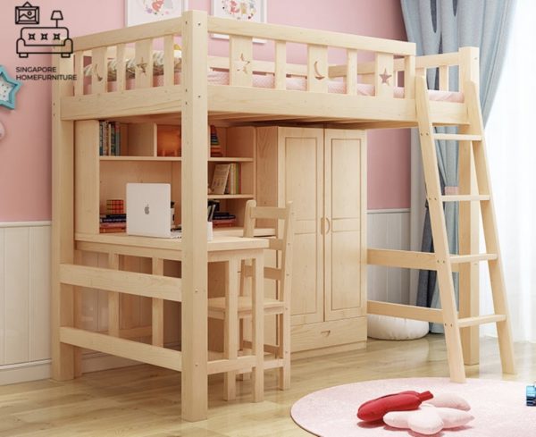 PEER® Loft Bed Frame | Space-Saving | 2 Sizes: Small Double, Queen | 5 Colour Option | Option: Mattress | $$$ - Image 9