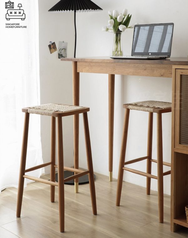 Rawson Rattan Bar Stool Singapore Wooden Bar Stool Singapore SingaporeHomeFurniture