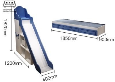 Rochefort Double Decker Bed Frame Singapore Bunk Bed Singapore SingaporeHomeFurniture