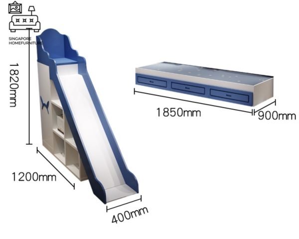 Rochefort Double Decker Bed Frame Singapore Bunk Bed Singapore SingaporeHomeFurniture