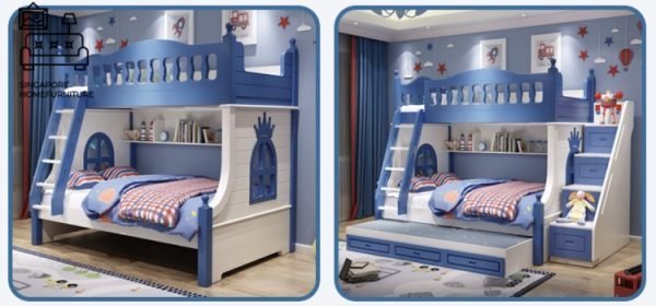 Rochefort Double Decker Bed Frame Singapore Bunk Bed Singapore SingaporeHomeFurniture