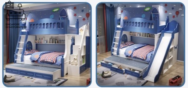 Rochefort Double Decker Bed Frame Singapore Bunk Bed Singapore SingaporeHomeFurniture