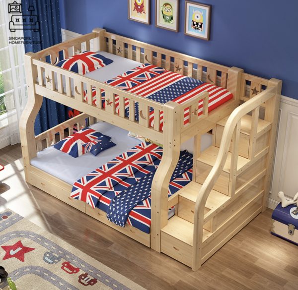 Stavelot Double Decker Bed Frame Singapore Bunk Bed Singapore SingaporeHomeFurniture