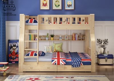 Stavelot Double Decker Bed Frame Singapore Bunk Bed Singapore SingaporeHomeFurniture