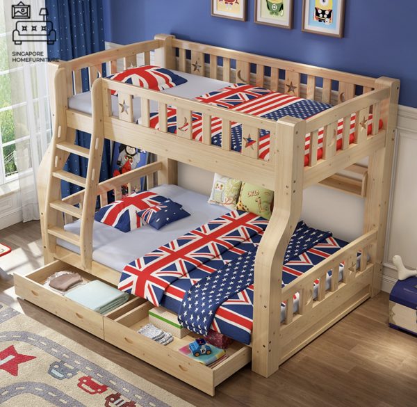 Stavelot Double Decker Bed Frame Singapore Bunk Bed Singapore SingaporeHomeFurniture