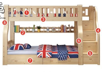 Stavelot Double Decker Bed Frame Singapore Bunk Bed Singapore SingaporeHomeFurniture