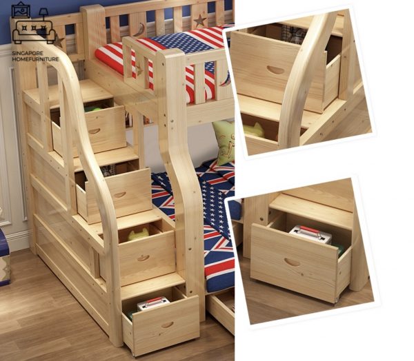 Stavelot Double Decker Bed Frame Singapore Bunk Bed Singapore SingaporeHomeFurniture