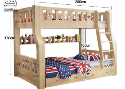 Stavelot Double Decker Bed Frame Singapore Bunk Bed Singapore SingaporeHomeFurniture