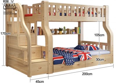 Stavelot Double Decker Bed Frame Singapore Bunk Bed Singapore SingaporeHomeFurniture