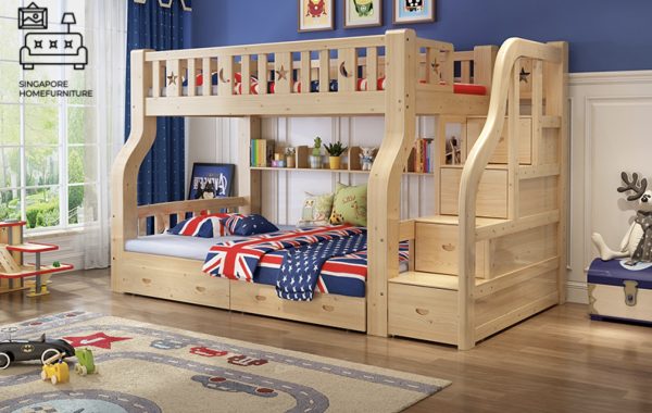 Stavelot Double Decker Bed Frame Singapore Bunk Bed Singapore SingaporeHomeFurniture