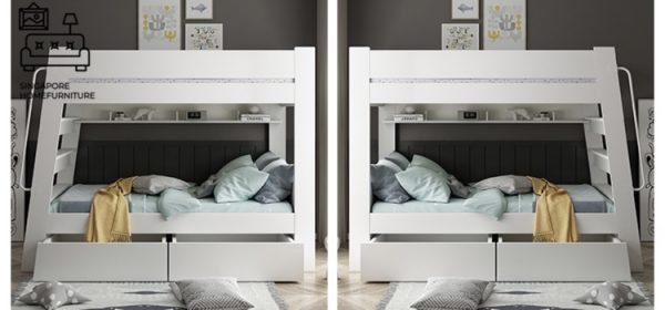 Virton Double Decker Bed Frame Singapore Bunk Bed Singapore SingaporeHomeFurniture