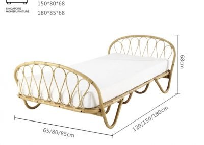 Bilzen Rattan Bed Frame Singapore SingaporeHomeFurniture