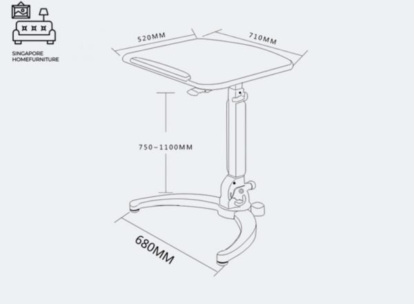 Chocz Adjustable Study Table Singapore SingaporeHomeFurniture