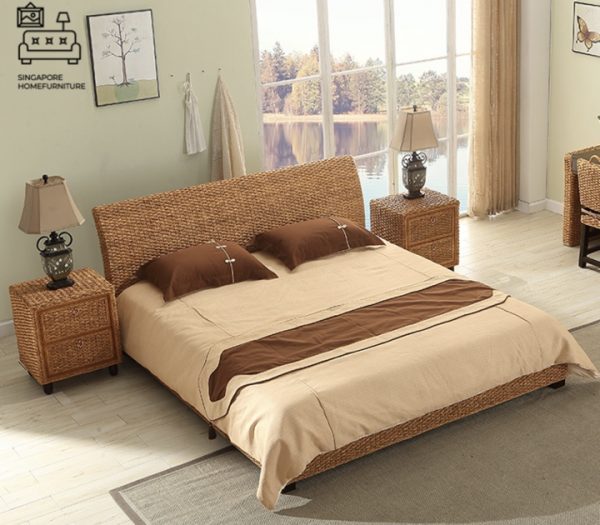 Hannut Rattan Bed Frame Singapore SingaporeHomeFurniture