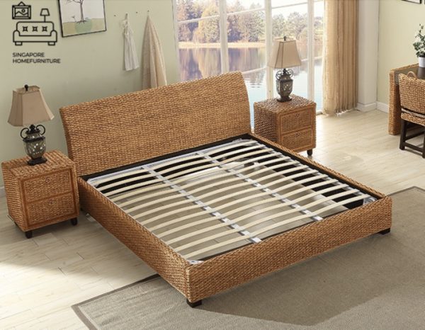 Hannut Rattan Bed Frame Singapore SingaporeHomeFurniture