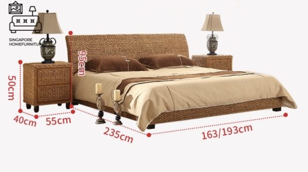 Hannut Rattan Bed Frame Singapore SingaporeHomeFurniture