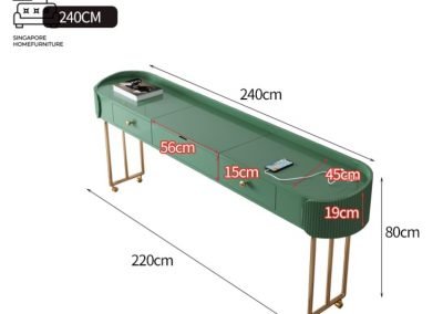 Legnica Computer Table with Wheels Singapore SingaporeHomeFurniture