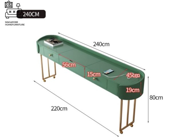 Legnica Computer Table with Wheels Singapore SingaporeHomeFurniture