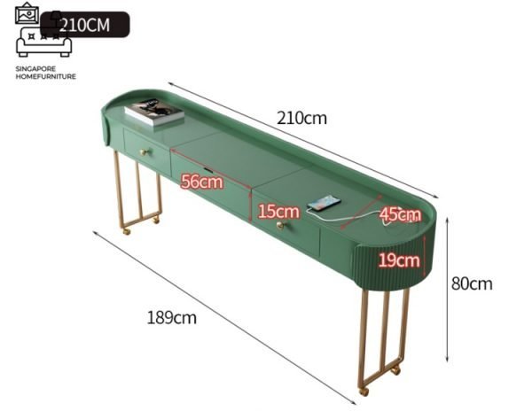 Legnica Computer Table with Wheels Singapore SingaporeHomeFurniture