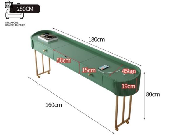 Legnica Computer Table with Wheels Singapore SingaporeHomeFurniture