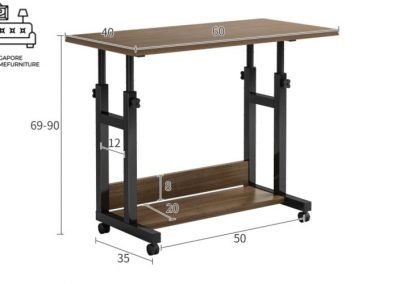 Lomza Computer Table with Wheels Singapore SingaporeHomeFurniture