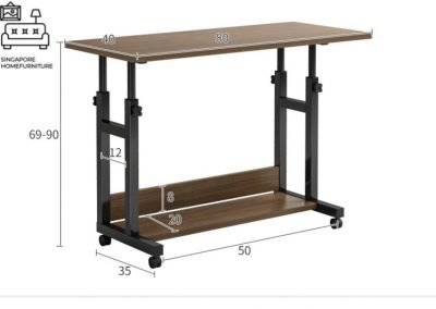 Lomza Computer Table with Wheels Singapore SingaporeHomeFurniture