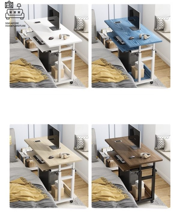 Lomza Computer Table with Wheels Singapore SingaporeHomeFurniture