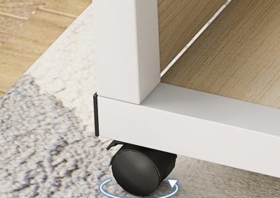 Lomza Computer Table with Wheels Singapore SingaporeHomeFurniture