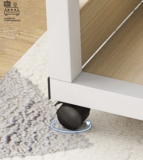 Lomza Computer Table with Wheels Singapore SingaporeHomeFurniture