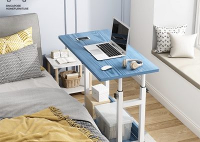 Lomza Computer Table with Wheels Singapore SingaporeHomeFurniture