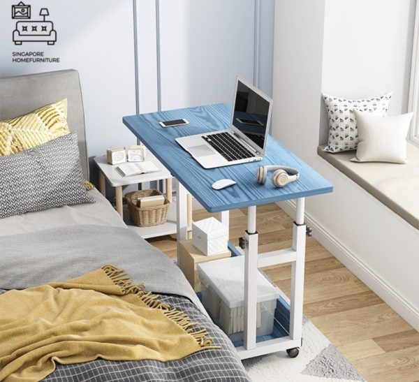 Lomza Computer Table with Wheels Singapore SingaporeHomeFurniture