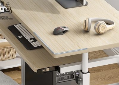 Lomza Computer Table with Wheels Singapore SingaporeHomeFurniture