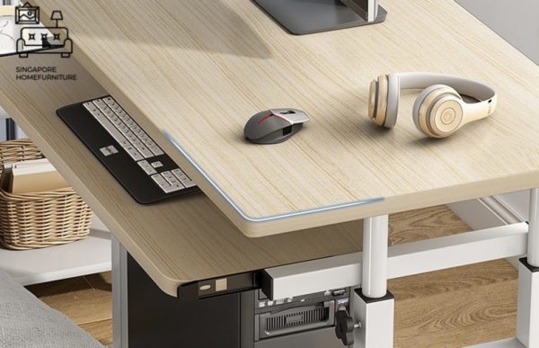 Lomza Computer Table with Wheels Singapore SingaporeHomeFurniture