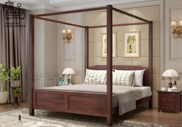 Malmedy Canopy Bed Frame Singapore SingaporeHomeFurniture
