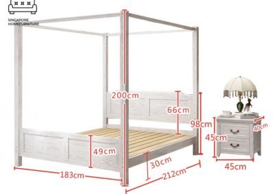 Malmedy Canopy Bed Frame Singapore SingaporeHomeFurniture