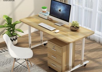 Mielec Computer Table with Wheels Singapore SingaporeHomeFurniture