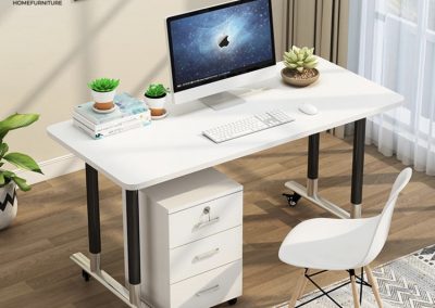 Mielec Computer Table with Wheels Singapore SingaporeHomeFurniture