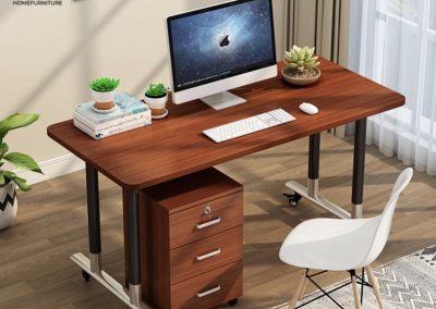 Mielec Computer Table with Wheels Singapore SingaporeHomeFurniture