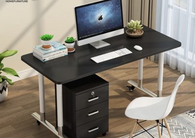 Mielec Computer Table with Wheels Singapore SingaporeHomeFurniture