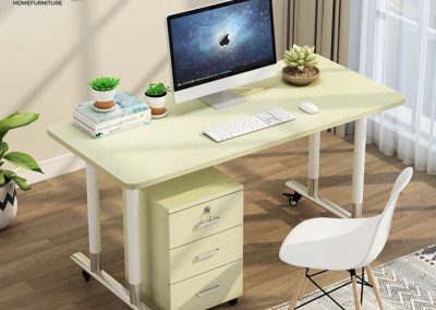 Mielec Computer Table with Wheels Singapore SingaporeHomeFurniture